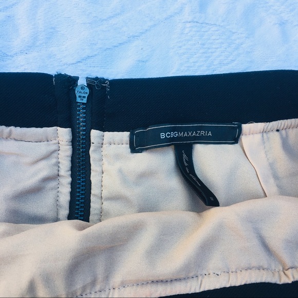 BCBGMaxAzria Sequin Round Black Gold Pencil Skirt - Picture 4 of 8